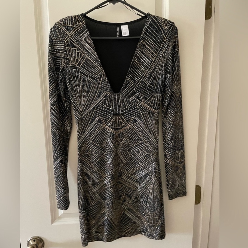 Black gold and silver forever 21 dress